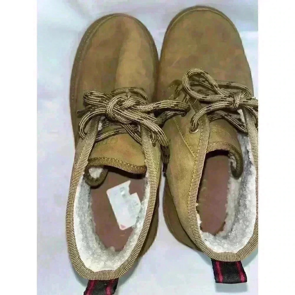 Men's‎ Guess GMWarren-C Mid Faux Fur Lined Tan Beige Textile Upper Boot Size 10 - Picture 7 of 8